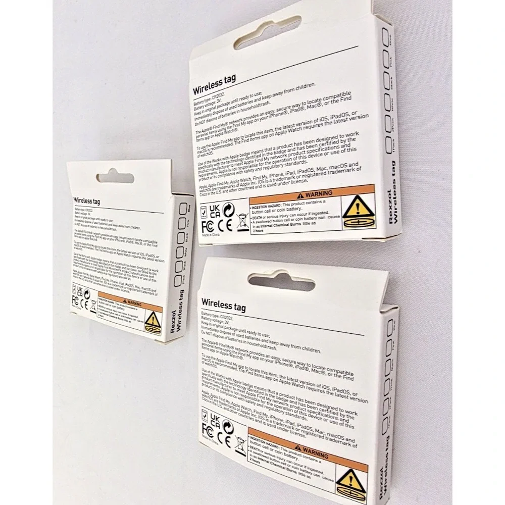 Wireless Bluetooth Tracker Tag Single Pack Works with Apple Find My Black NIB